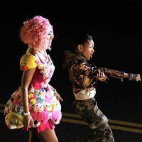 Nicki Minaj and Willow Smith on the set for the music video of 'Fireball' | Picture 117992